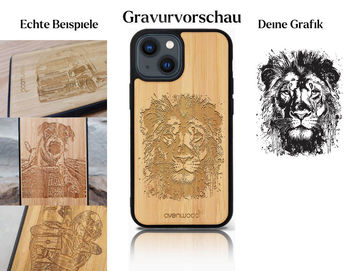 INDIVIDUELL iPhone 13 Bambus-Kunststoff
